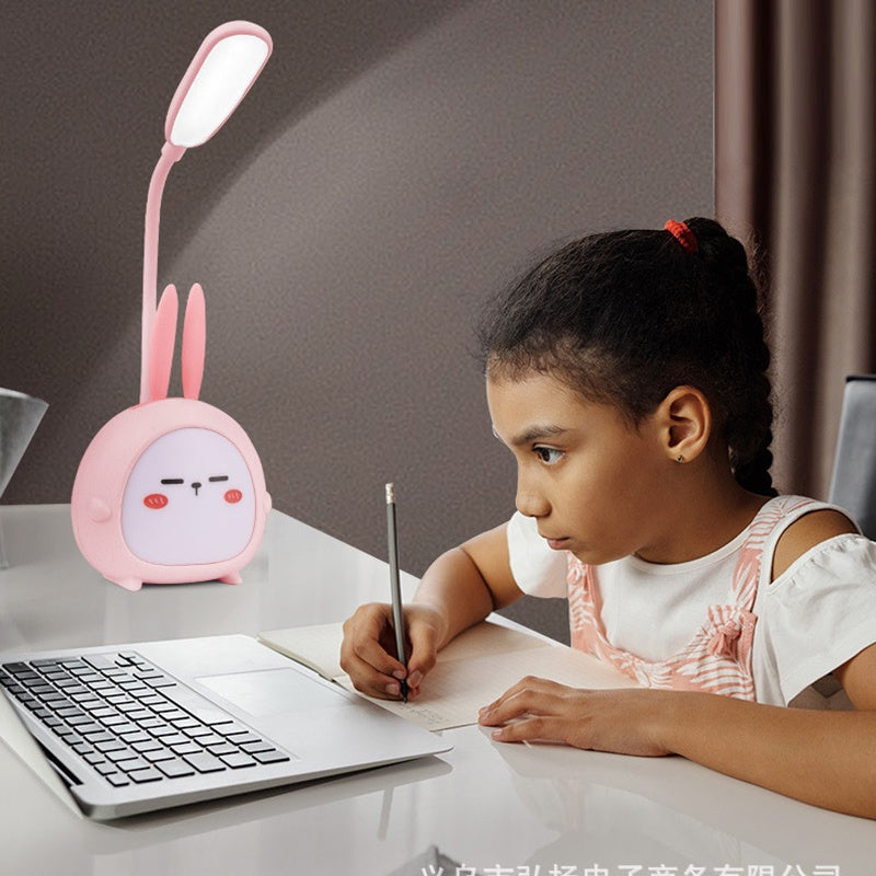 Eye Protective Cartoon LED Desk Night Lamp - USB Rechargeable