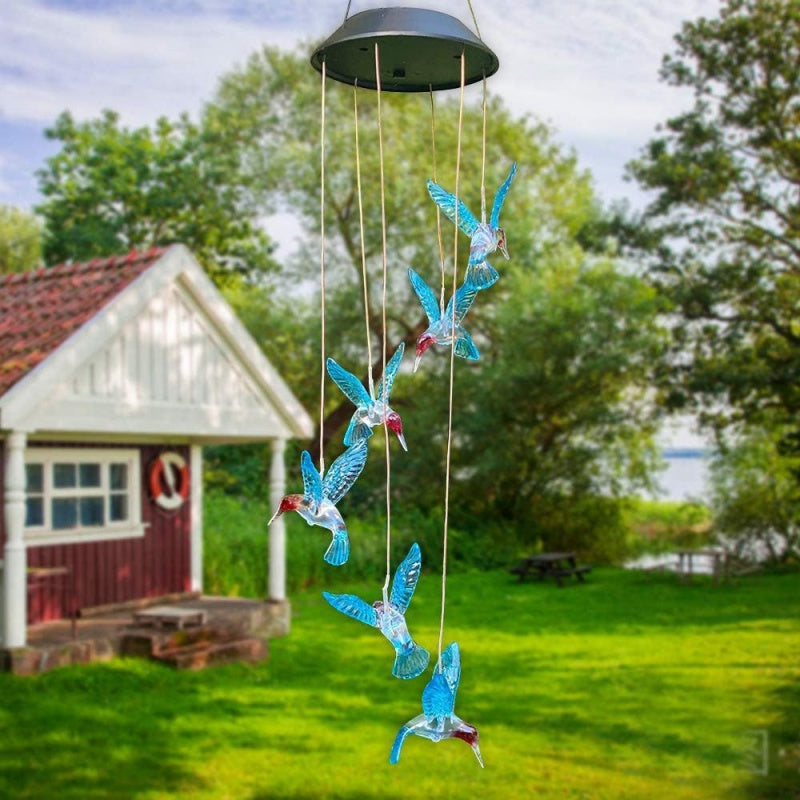 Solar Power Wind Chimes and Pendants for Courtyard and Outdoor