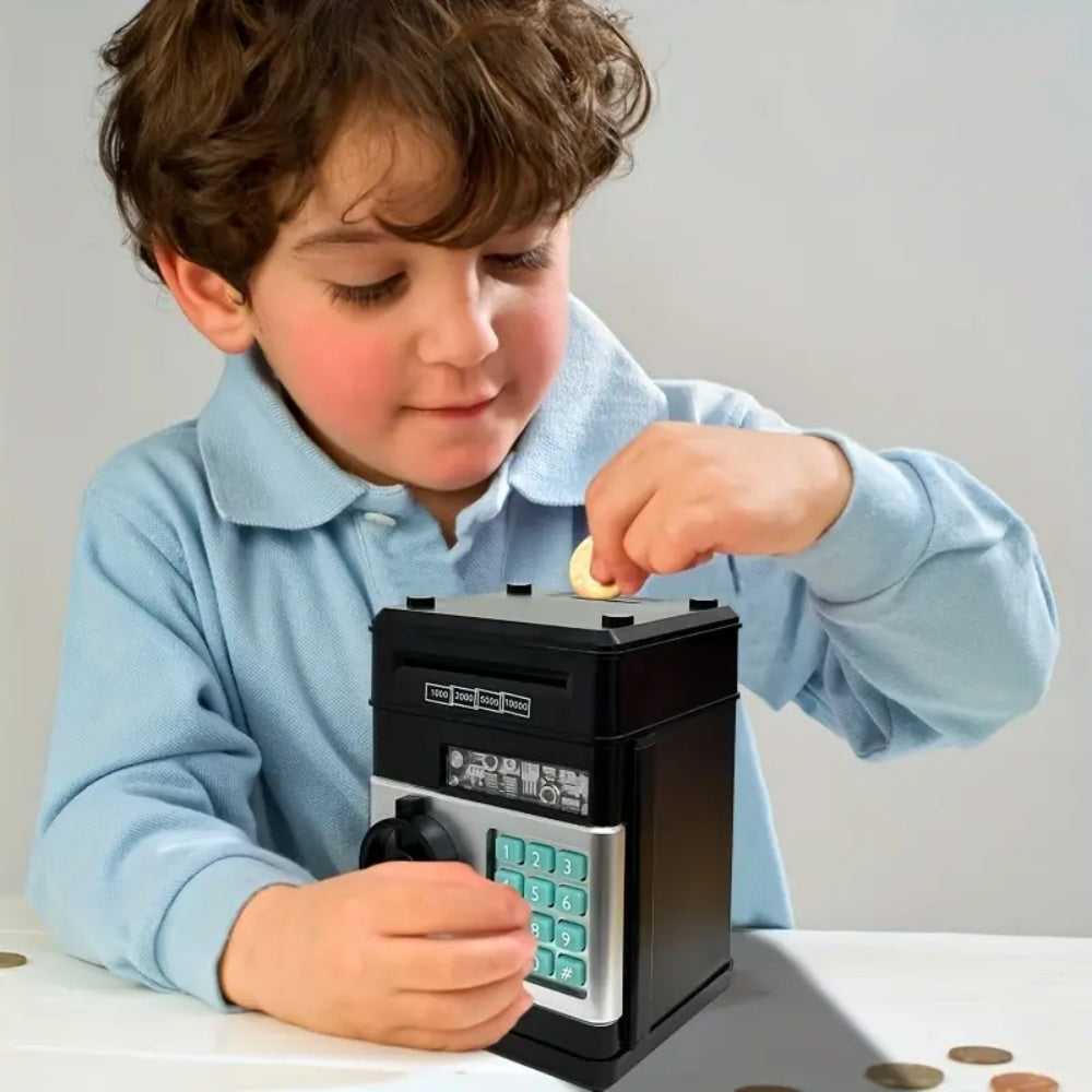 Electronic Piggy Bank Mini Safe Coins Cash Password Counter