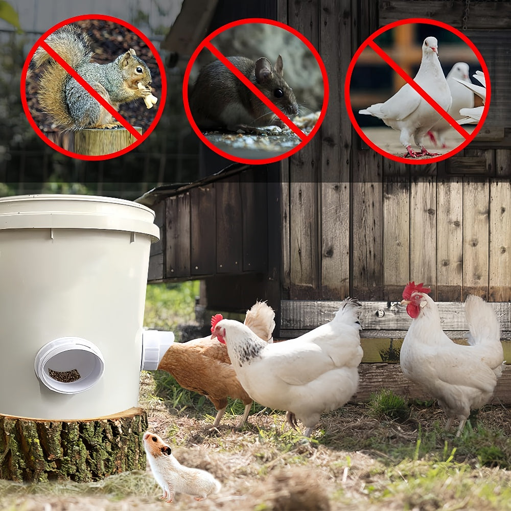Waterproof No Waste DIY Chicken Feeders Gravity Feed Kit