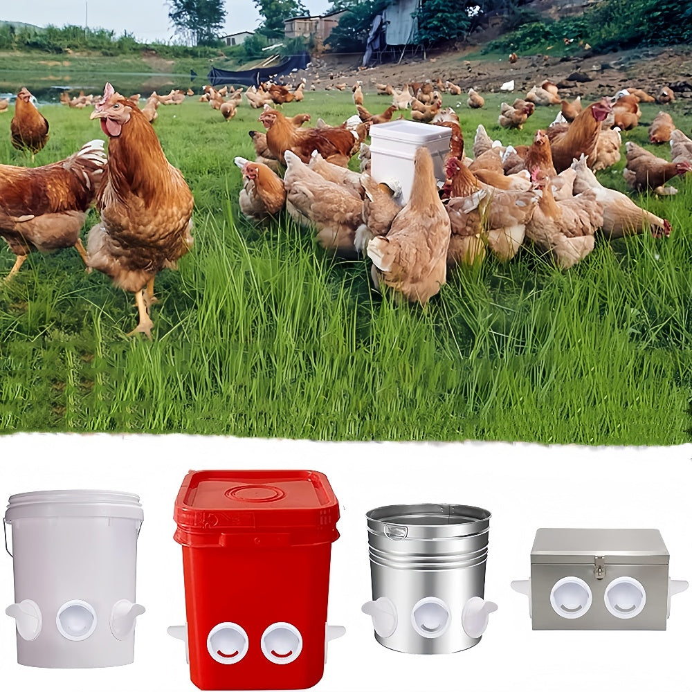 Waterproof No Waste DIY Chicken Feeders Gravity Feed Kit