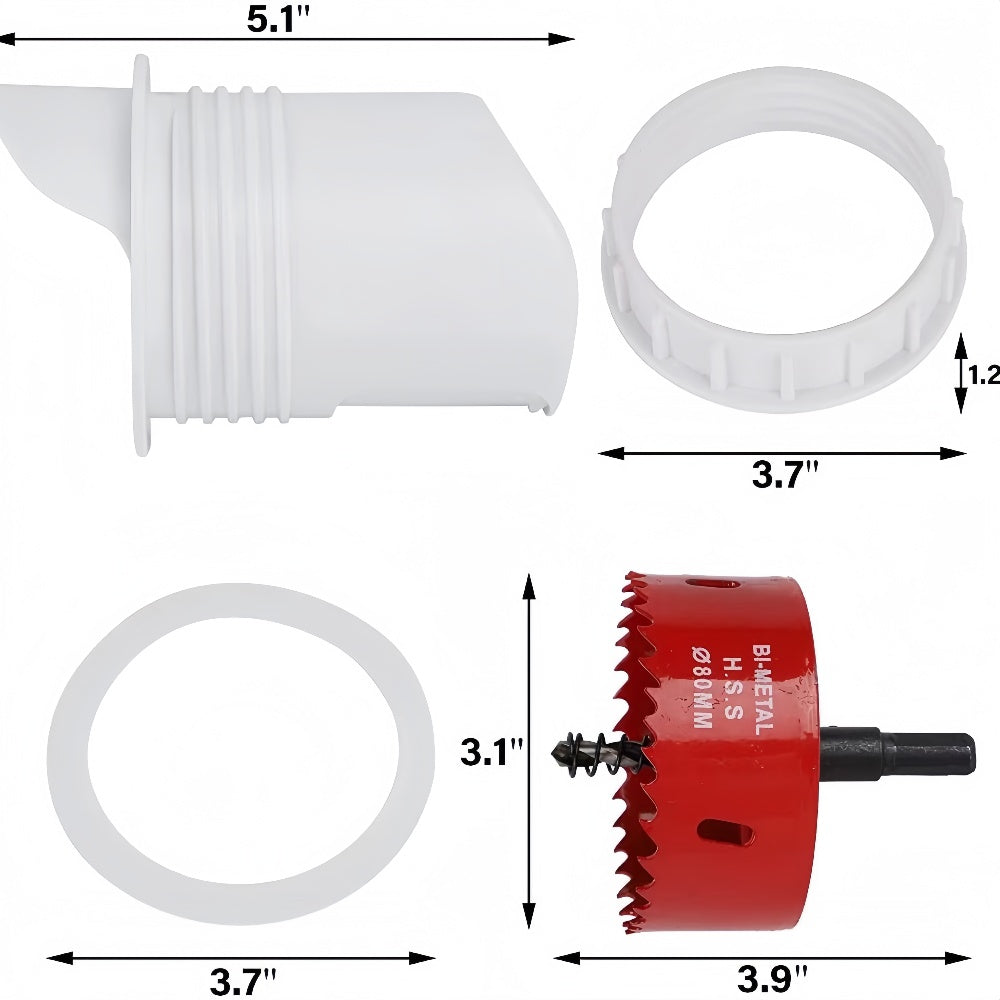 Waterproof No Waste DIY Chicken Feeders Gravity Feed Kit