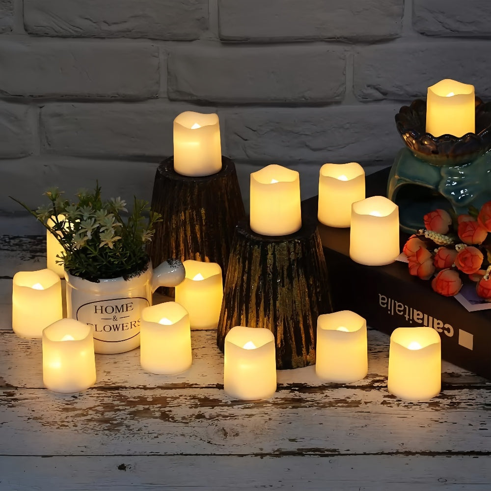 Flameless Battery-Powered LED Tea Light Candles