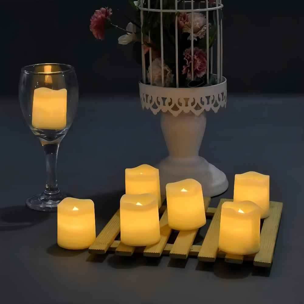 Flameless Battery-Powered LED Tea Light Candles