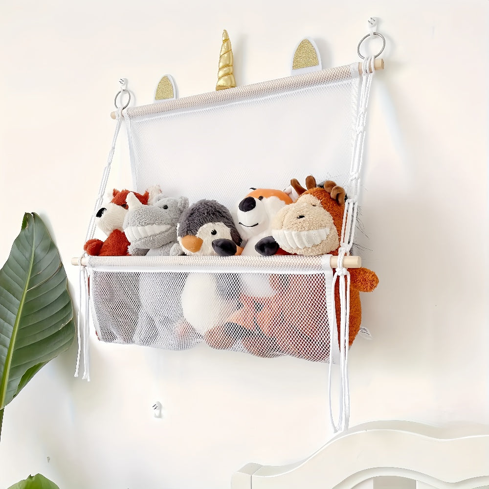 Bohemian Wall Hanging Plush Toy Organizer
