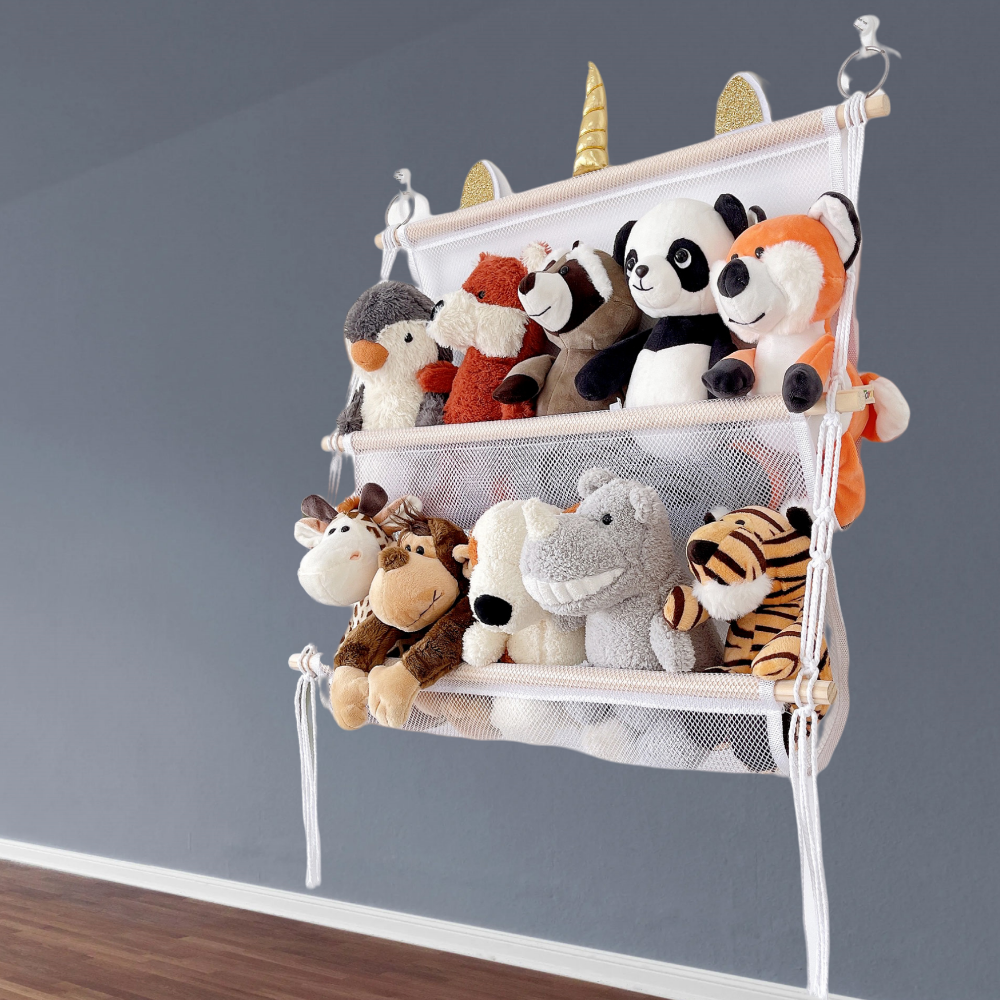 Bohemian Wall Hanging Plush Toy Organizer