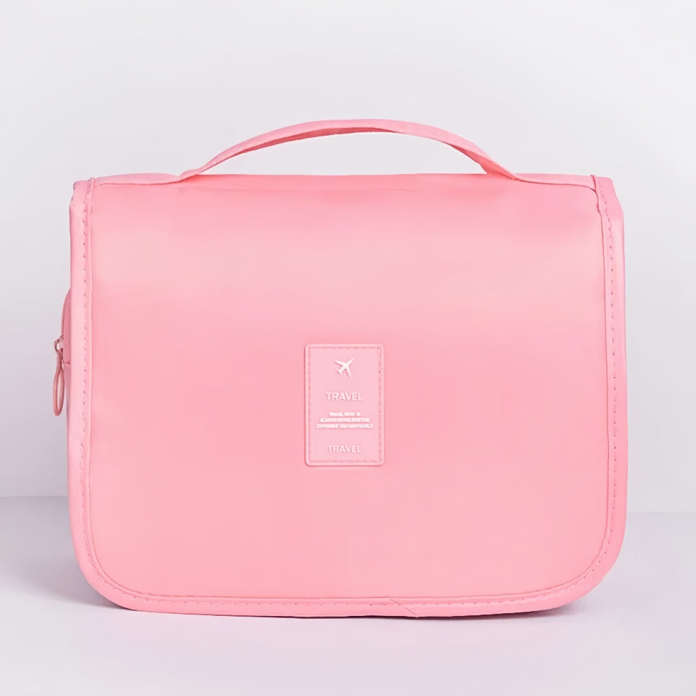Waterproof Hanging Cosmetic Storage Bag with Mesh Pockets Hook