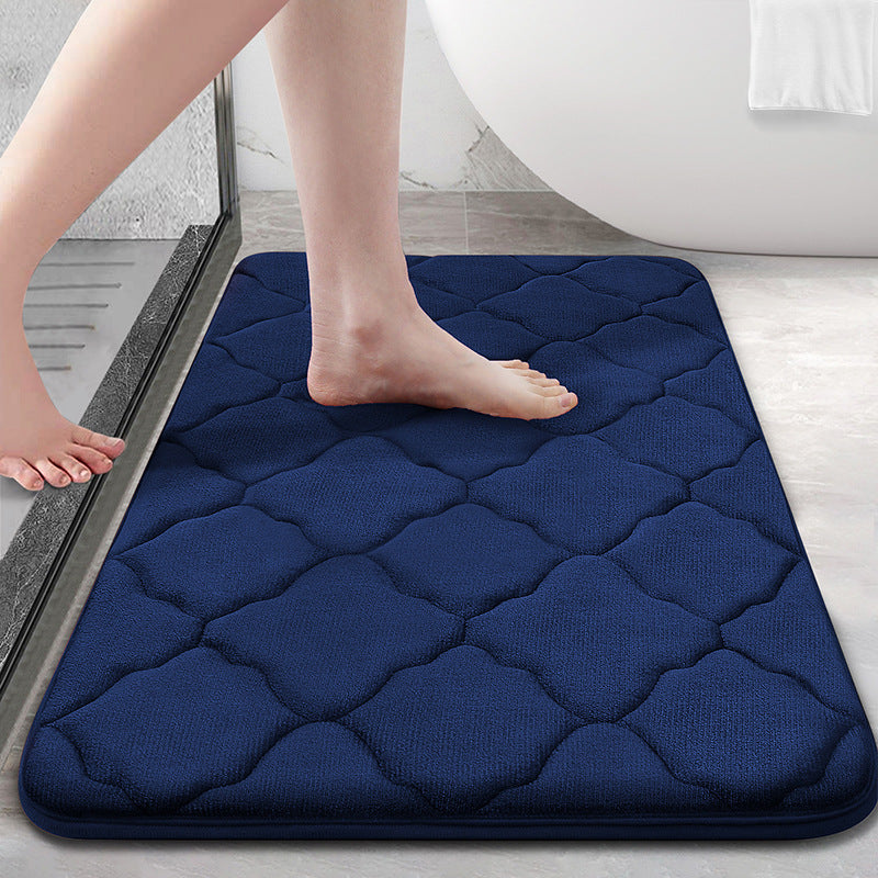 Coral Velvet Bedroom Sponge Carpet Anti-slip Bath Mat