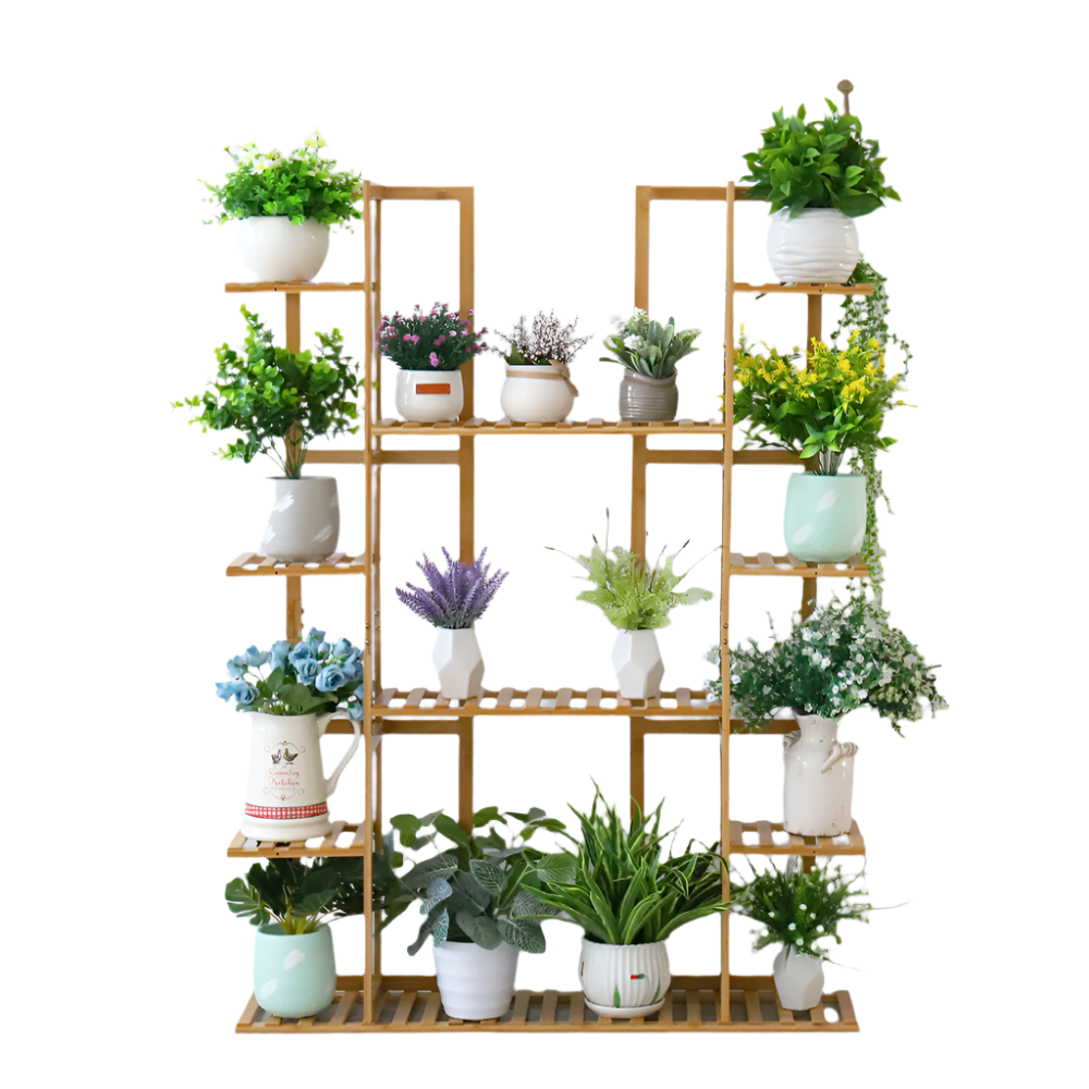 9-Tier Extra Large Bamboo Plant Stand – Spacious Elegance for Plant Display