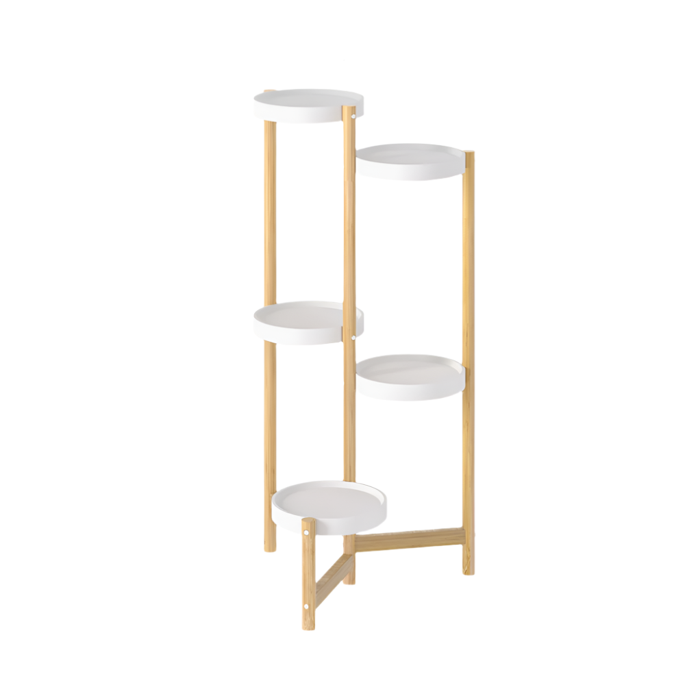 5-Tier Tall Corner Plant Stand Elegant Display Rack