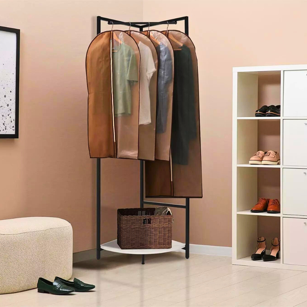 Corner Entryway Freestanding Hall Tree Coat Rack