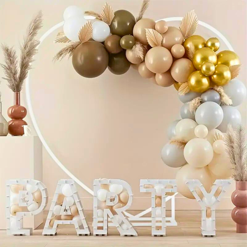 Heart Shaped White Metal Balloon Arch Stand Frame Display Kit for Wedding