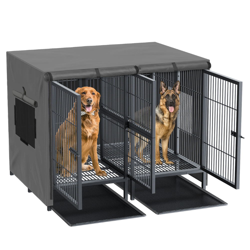 Double Door Waterproof Dog Kennel Cover