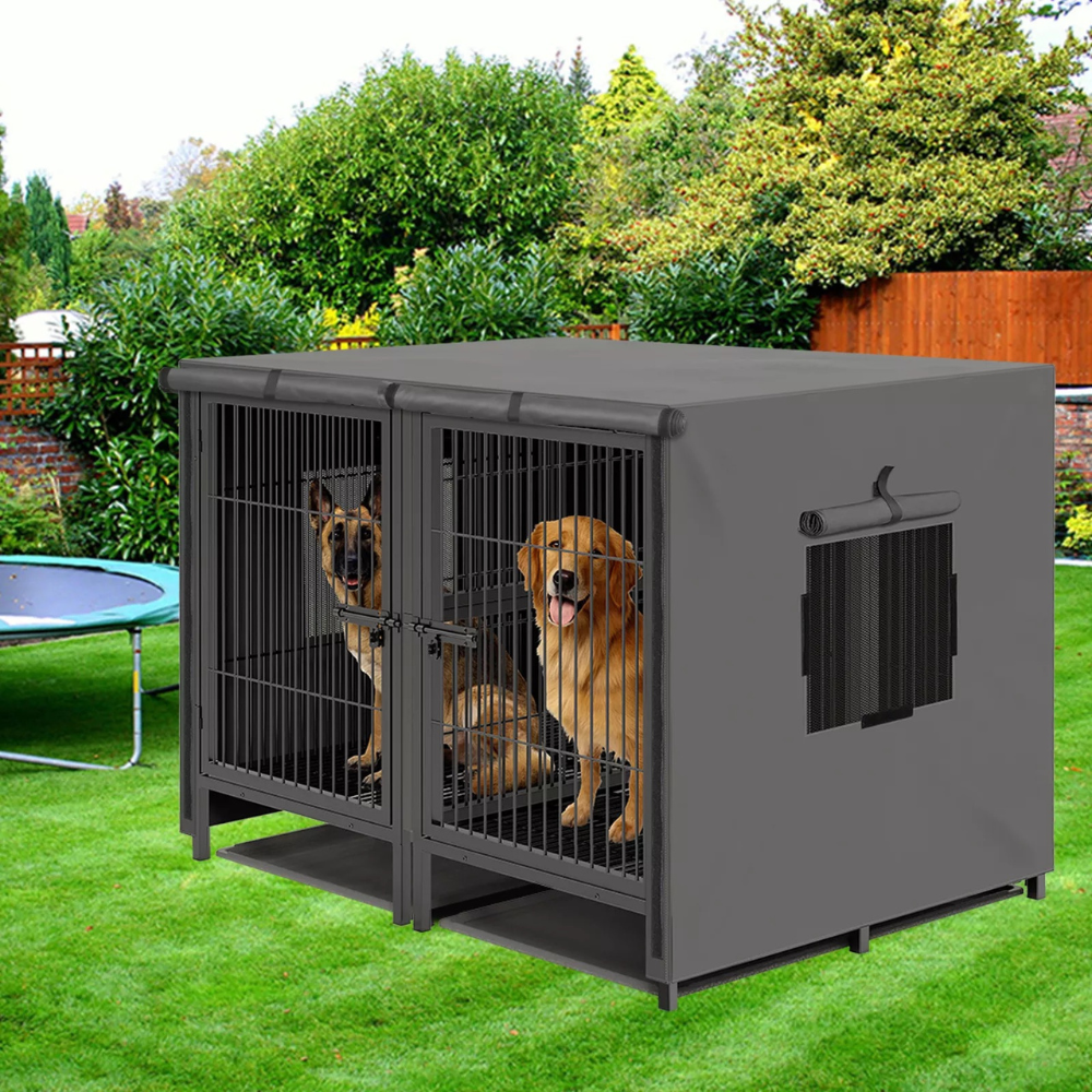Double Door Waterproof Dog Kennel Cover
