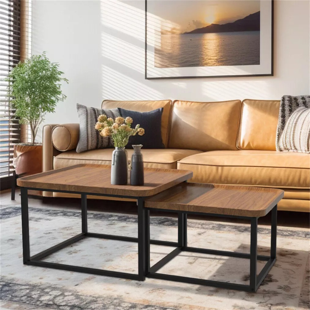 Modern Irregular Drop-shaped Coffee Table Set