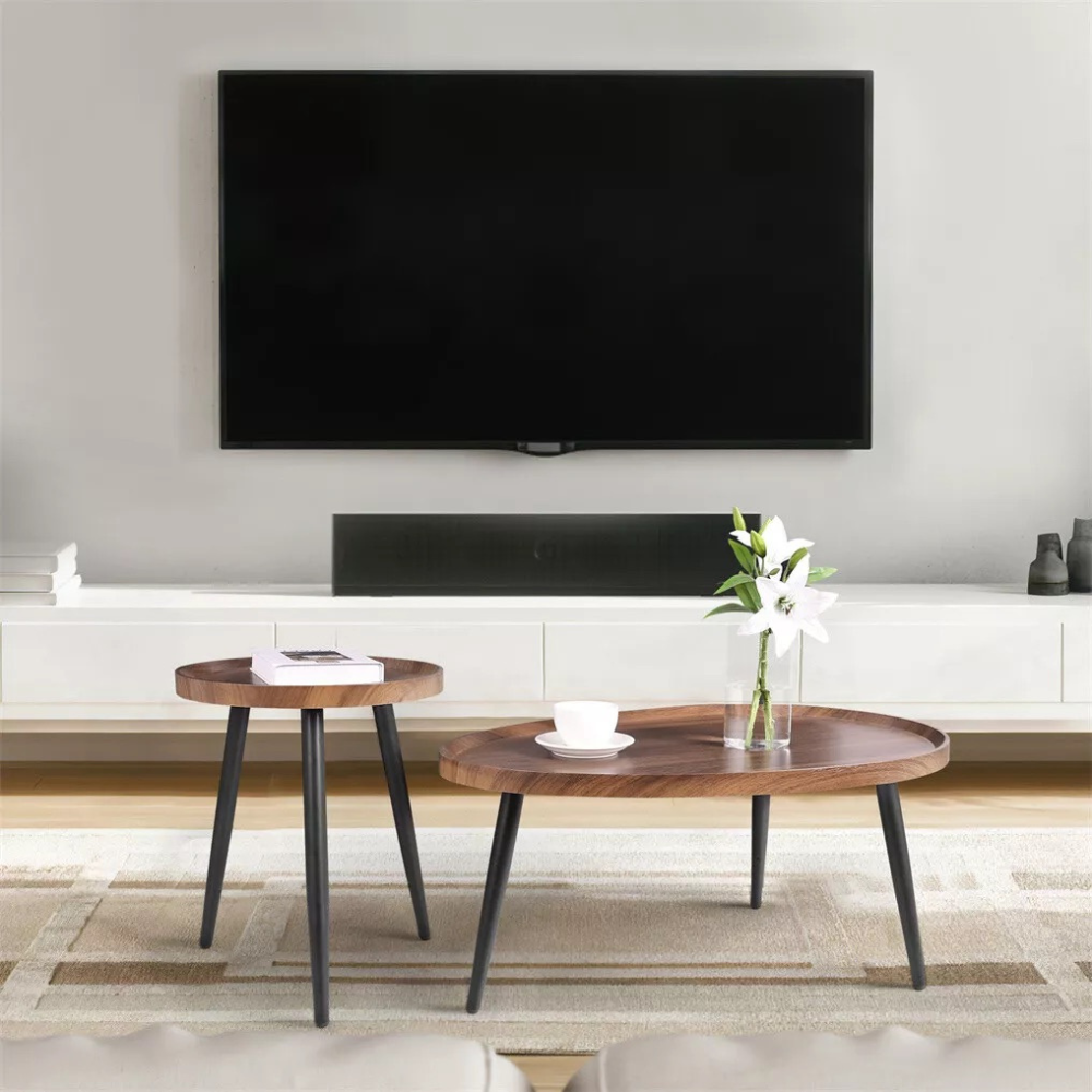 Modern Irregular Drop-shaped Coffee Table Set