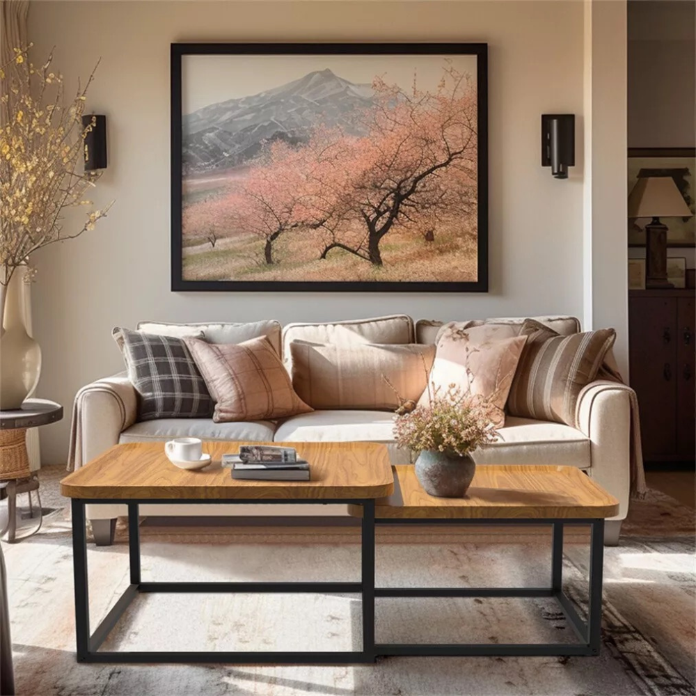 Modern Irregular Drop-shaped Coffee Table Set