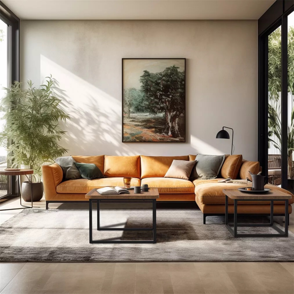 Modern Irregular Drop-shaped Coffee Table Set