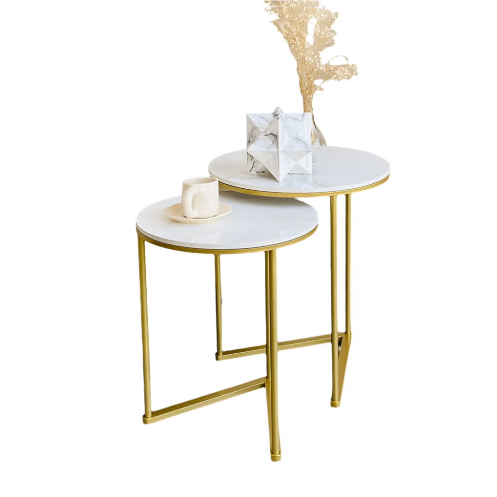 Modern Nesting Coffee Side Table Set Combo