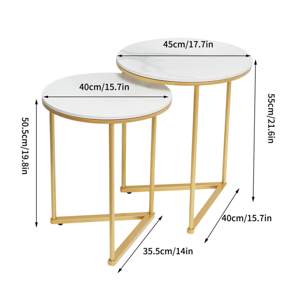 Modern Nesting Coffee Side Table Set