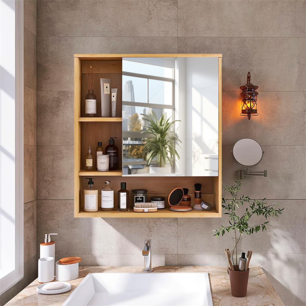Wall Mounted Bathroom Medicine Cabinet with Storage