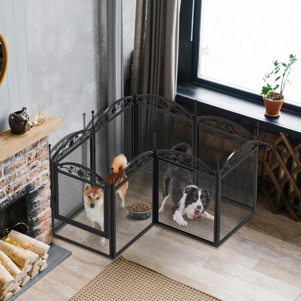 8-Panel DIY Heavy Duty Dog Playpen with Waterproof Pad