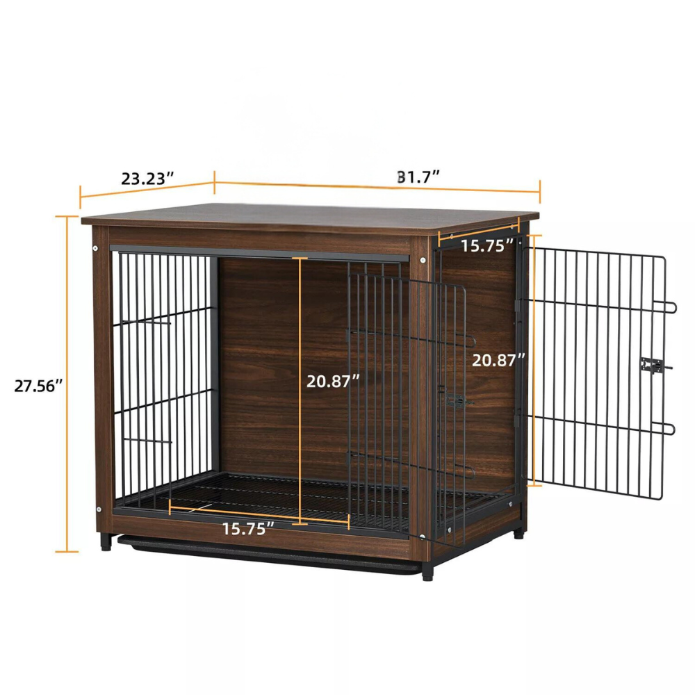 Stylish High-end Wooden Dog Crate End Table Kennel