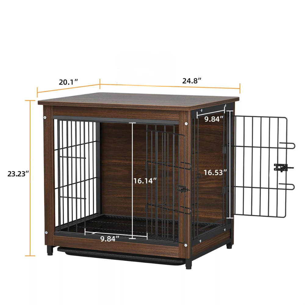 Stylish High-end Wooden Dog Crate End Table Kennel