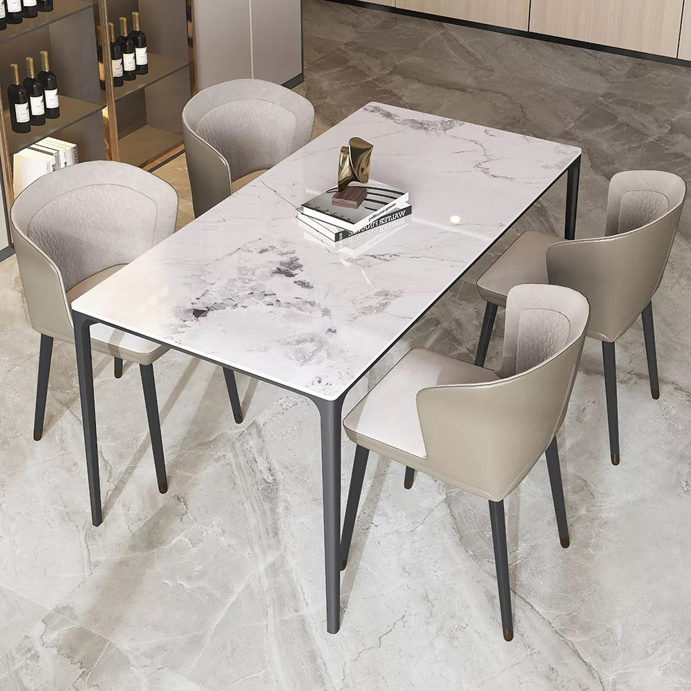 Tempered Glass Top Rectangular Kitchen Dining Table No Chairs