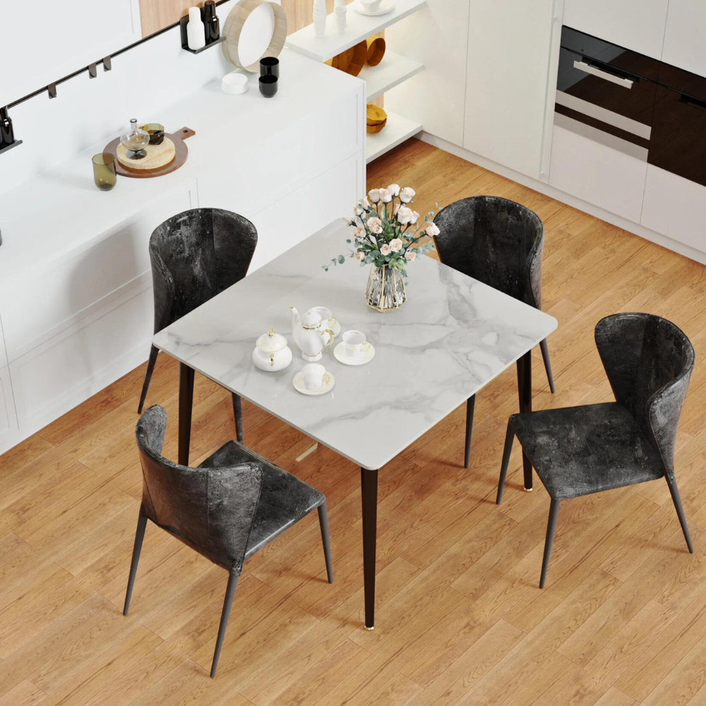 Square Marble Dining Table- Perfect for Restaurants, Kitchens, Cafes and Shops