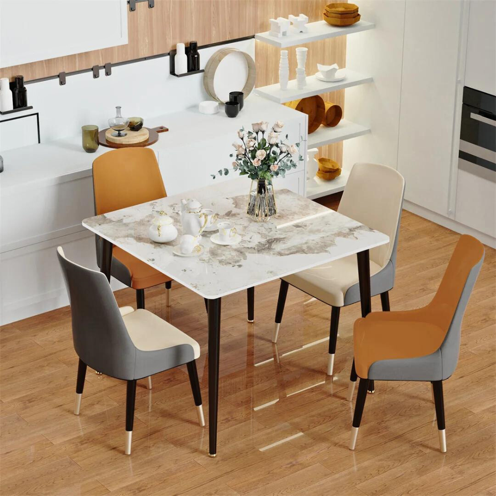 Square Marble Dining Table- Perfect for Restaurants, Kitchens, Cafes and Shops