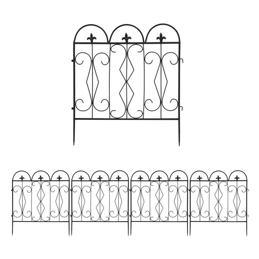5pcs Outdoor Rustproof Landscape Border Folding Patio Fences