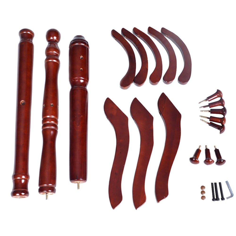 Solid Birch Wood Coat Racks Stand Floor Standing Hanger Rack with Tripod Base