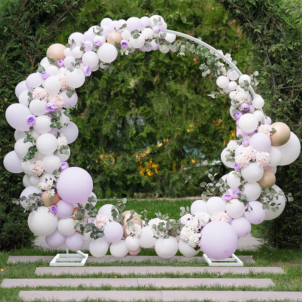 2.1M/2.4M Removable Round Wedding Arch Metal Backdrop Flower Frame