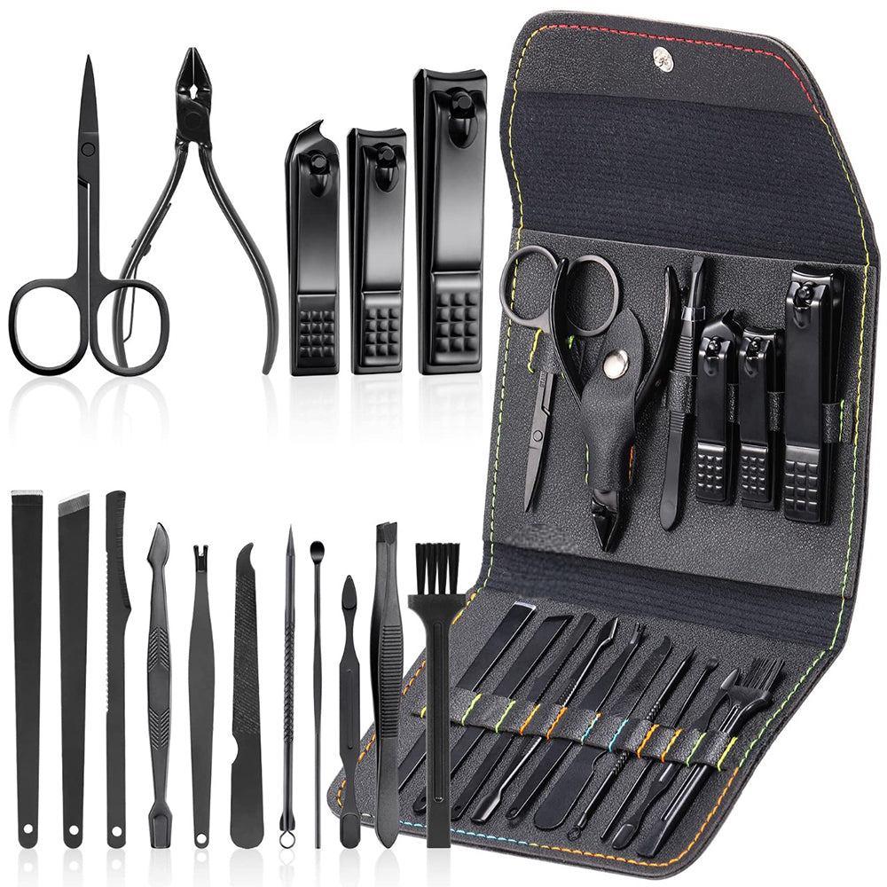 16pcs High-quality Steel Professional Nail Cutters Tools with Travel Case Kit