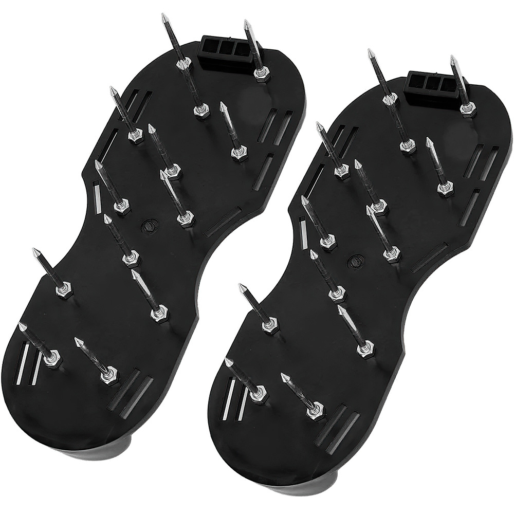 Garden Nail Shoes Yard Grass Cultivator Lawn Aerating Spikes Sandals with Adjustable Straps