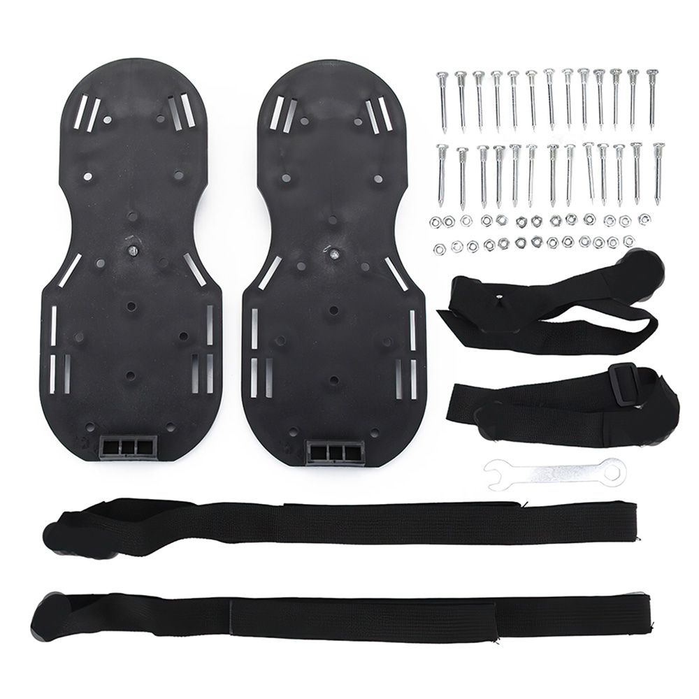 Garden Nail Shoes Yard Grass Cultivator Lawn Aerating Spikes Sandals with Adjustable Straps