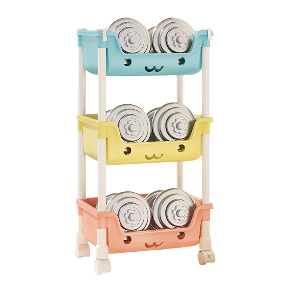 Storage Trolley Toy Rack Bookshelf Organizer Closet Snack