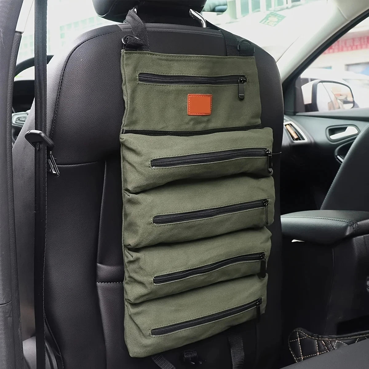 Canvas Tool Organizer Car First Aid Kit Wrap Roll Storage Case