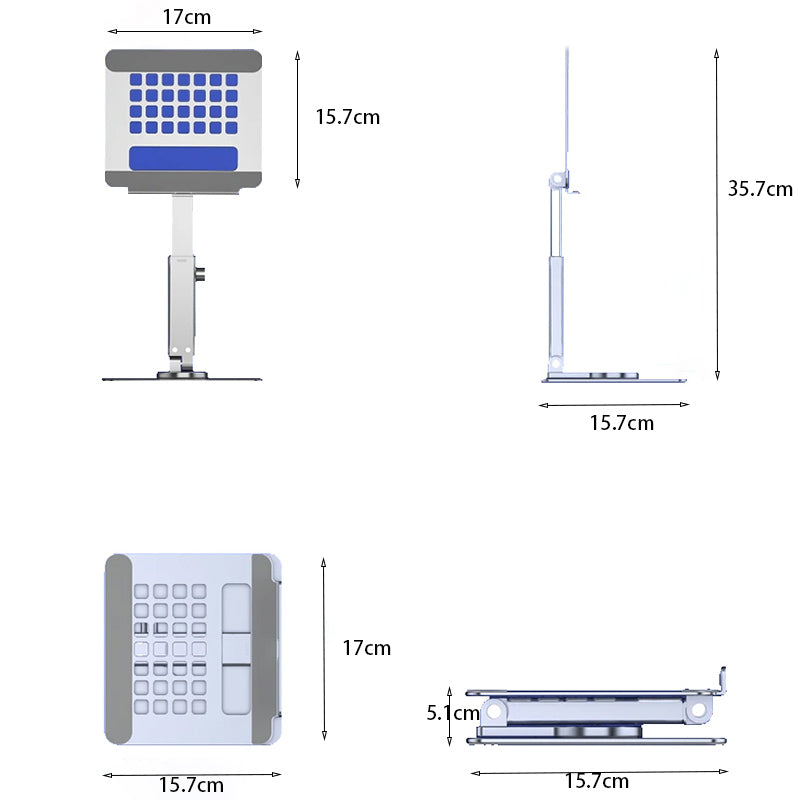 Aluminum Tablet Stand 360°Rotating Folding Adjustable Desk Holder
