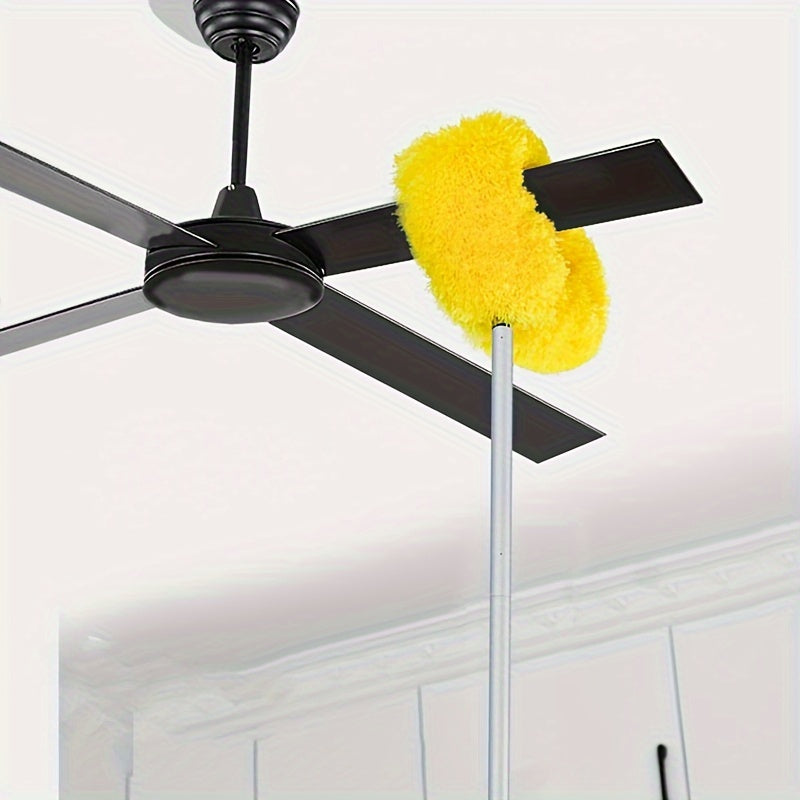 Removable Washable Microfiber Ceiling Fan Duster with Extendable Pole