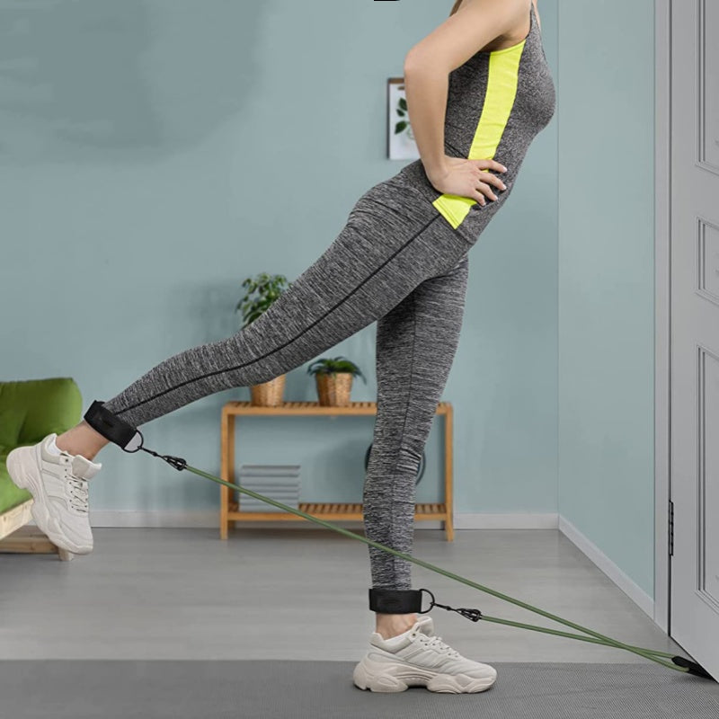 5 Tube Fitness Exercise Resistance Band Set Workout Bands