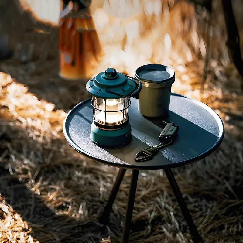 Ultralight Portable Folding Table Camping Round Table with Optional Light Stand