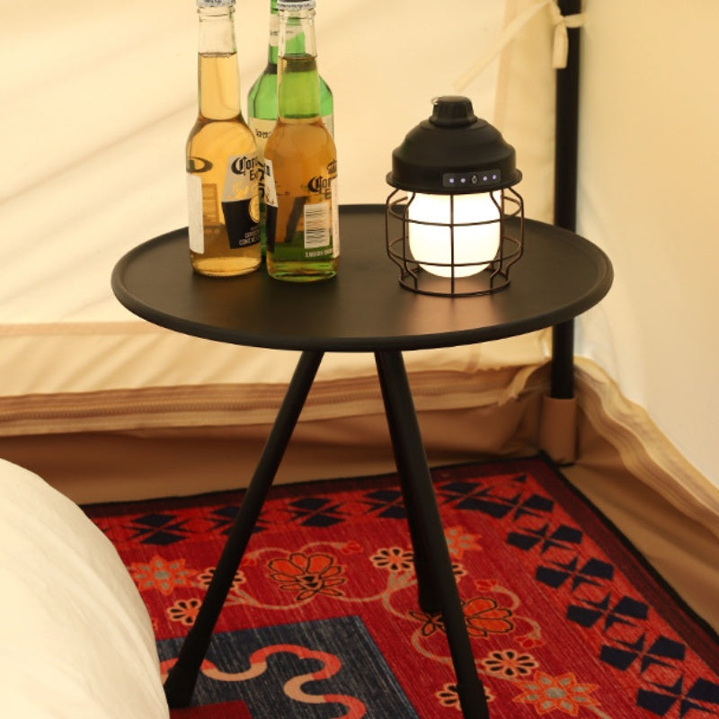 Ultralight Portable Folding Table Camping Round Table with Optional Light Stand