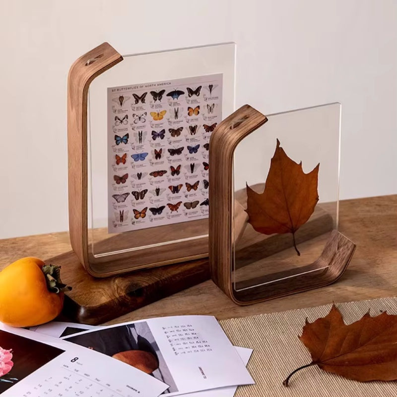 Acrylic Wooden Photo Frame Herbarium Display Calendar DIY Frame