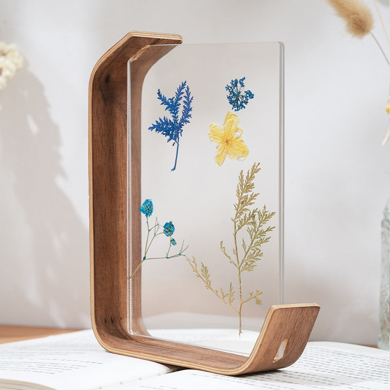 Acrylic Wooden Photo Frame Herbarium Display Calendar DIY Frame