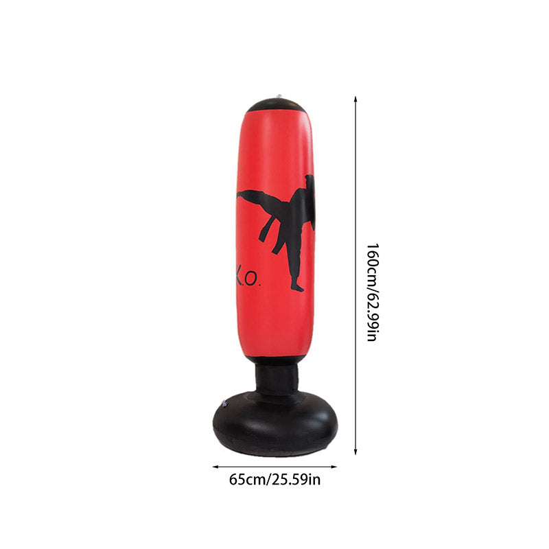 160cm Inflatable Boxing Kicking Sandbag PVC Tumbler Training Target