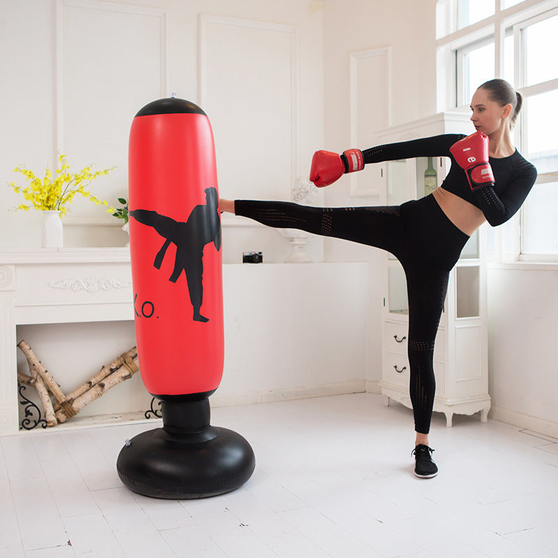160cm Inflatable Boxing Kicking Sandbag PVC Tumbler Training Target