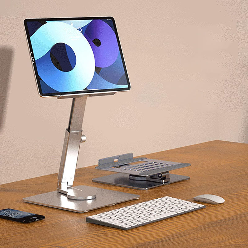 Aluminum Tablet Stand 360°Rotating Folding Adjustable Desk Holder