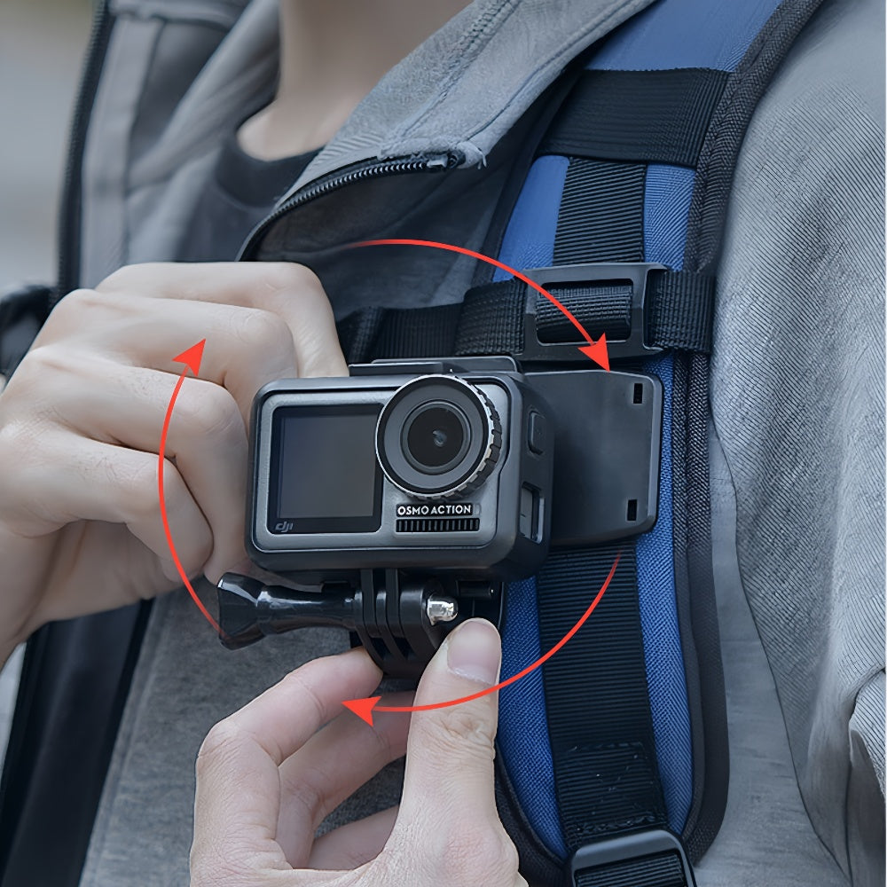 360 Rotation Bag Backpack Shoulder Strap Mount Strap Holder for GoPro